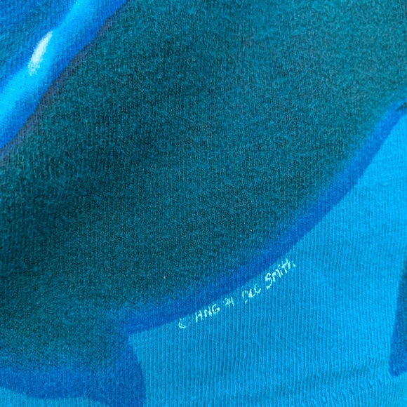 Vintage 90s single stitch dolphin tee - size M! - Picture 5 of 6